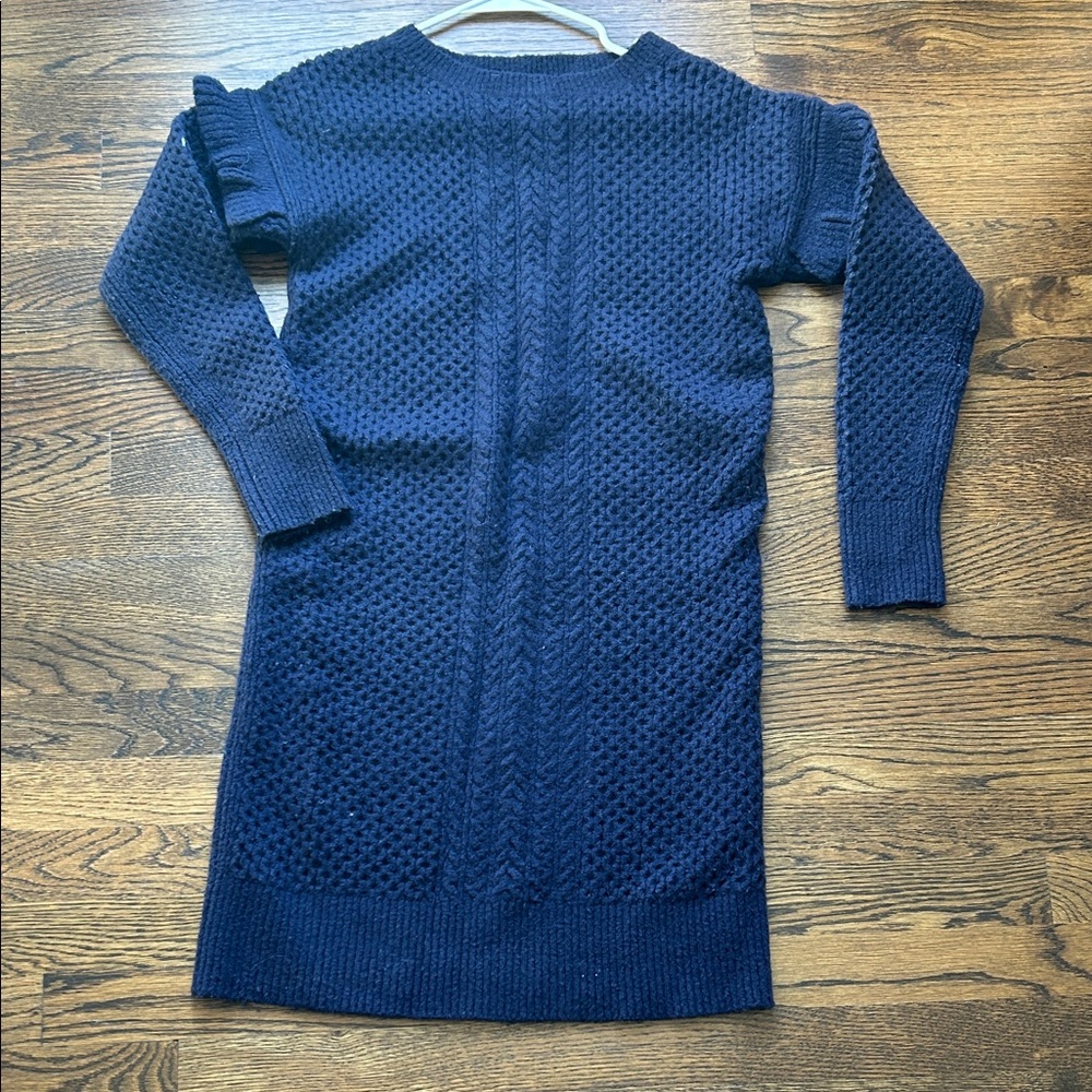 J. Crew Navy Long Sleeve Knit Dress